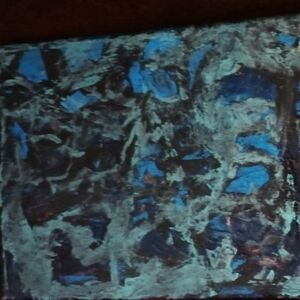 Abstract Blue and Black Canvas Art